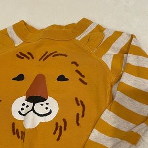 Hanna Andersson pajamas, lion mustard yellow, 4T